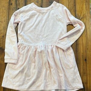 Girls Cat & Jack Light Pink Ribbed Dress large 10/12